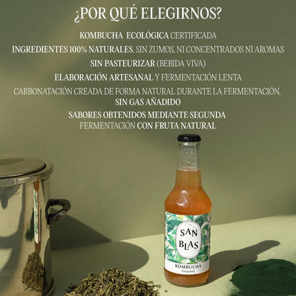 Kombucha Ecologica Sin Azúcar | Pack 12 Botellas X 250 Ml | Artesana Sin Pasteurizar | 4 Sabores_4