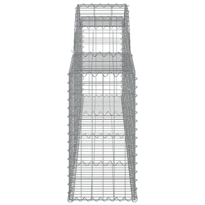 Cestas De Gaviones 10 Uds Forma De Arco Hierro 300x30x60/80 Cm_4
