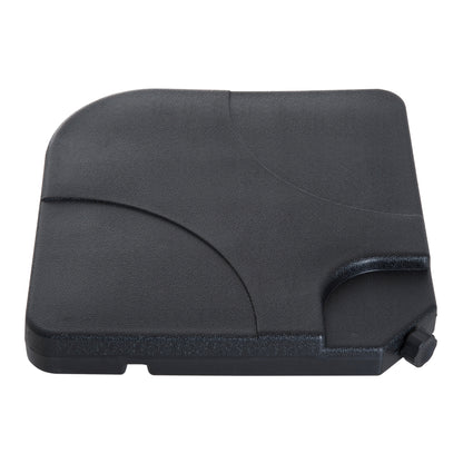 Base De Sombrilla Outsunny Negro 4 Piezas De Plástico 50x50x7,5 Cm_4