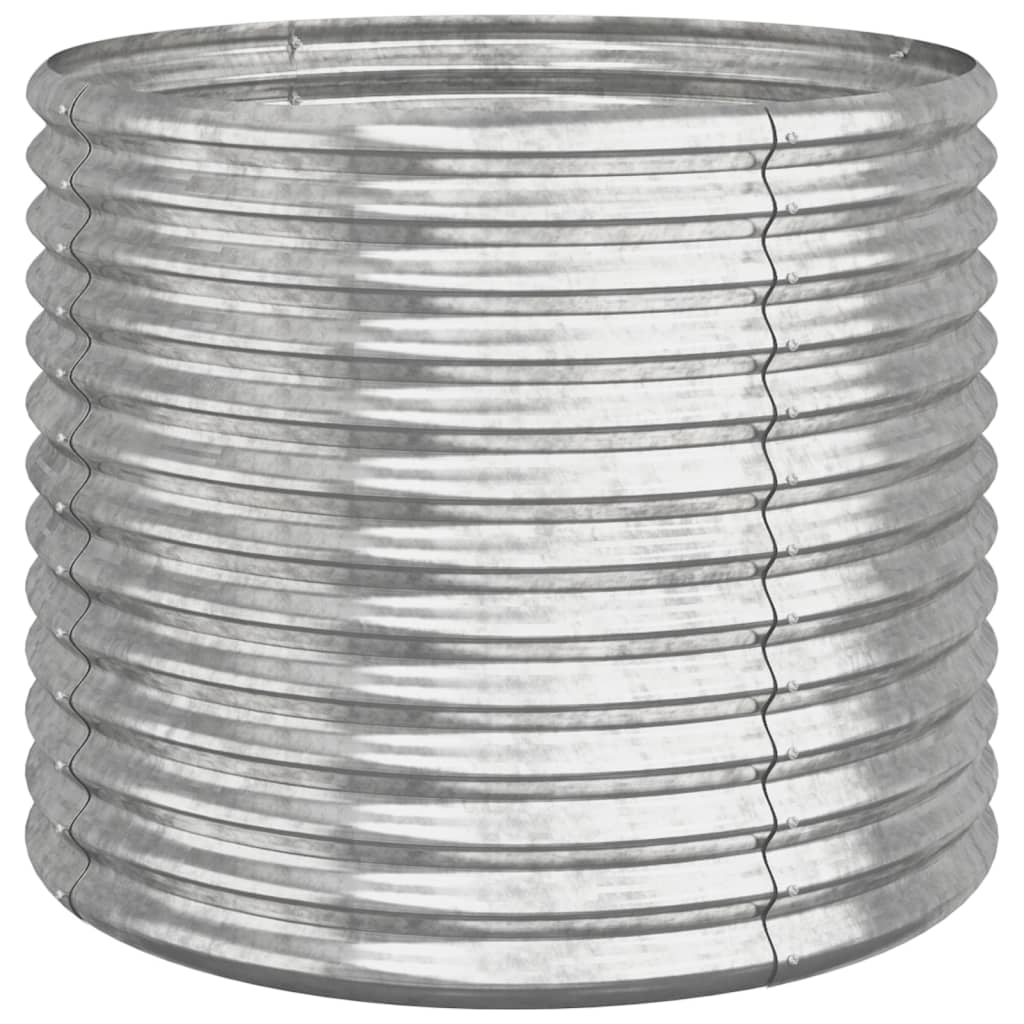 Jardinera De Acero Galvanizado Plateado 80x80x68 Cm_0