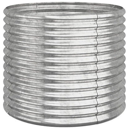 Jardinera De Acero Galvanizado Plateado 80x80x68 Cm_0