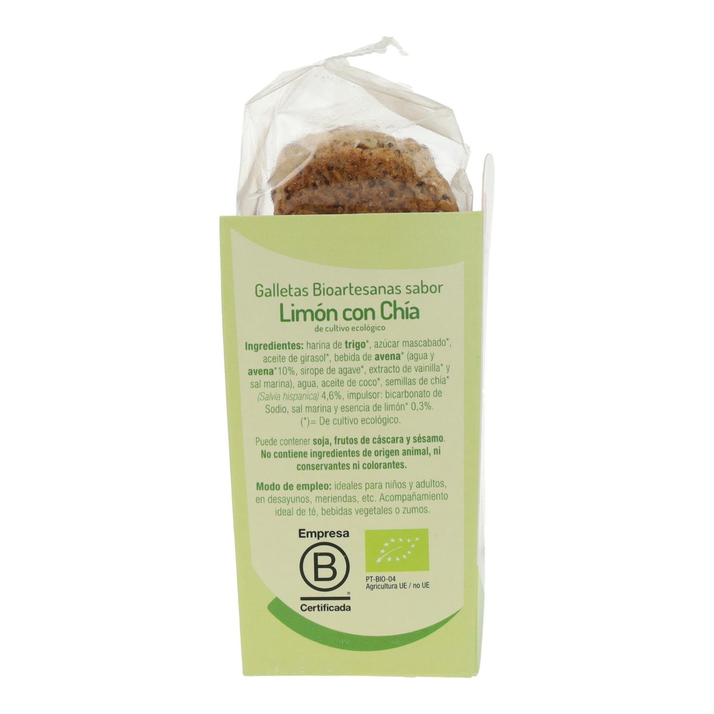 Galletas Artesanas sabor Limón con Chía Bio El Granero, 220 g