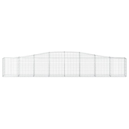Cestas De Gaviones 7 Uds Forma De Arco Hierro 400x30x60/80 Cm_3