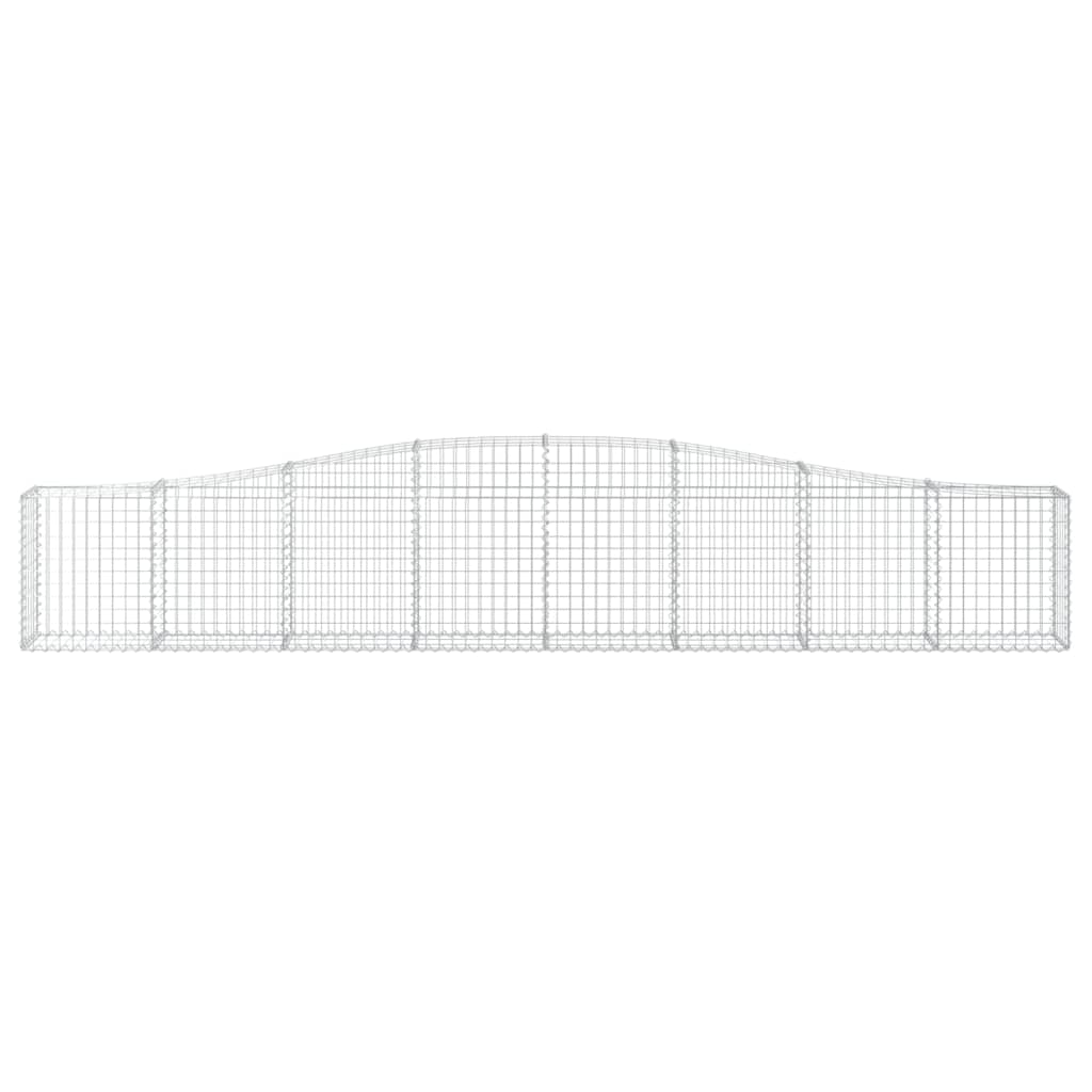 Cestas De Gaviones 2 Uds Forma De Arco Hierro 400x30x60/80 Cm_3