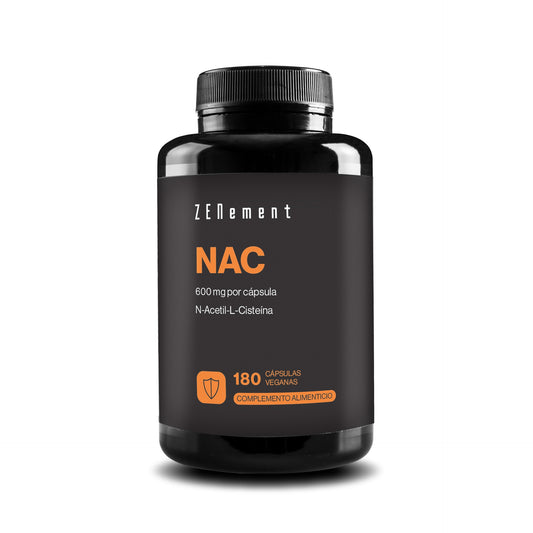 NAC N-Acetil-Cisteína, 600 mg Zenement, 180 comprimidos veganos  NAC 600 mg