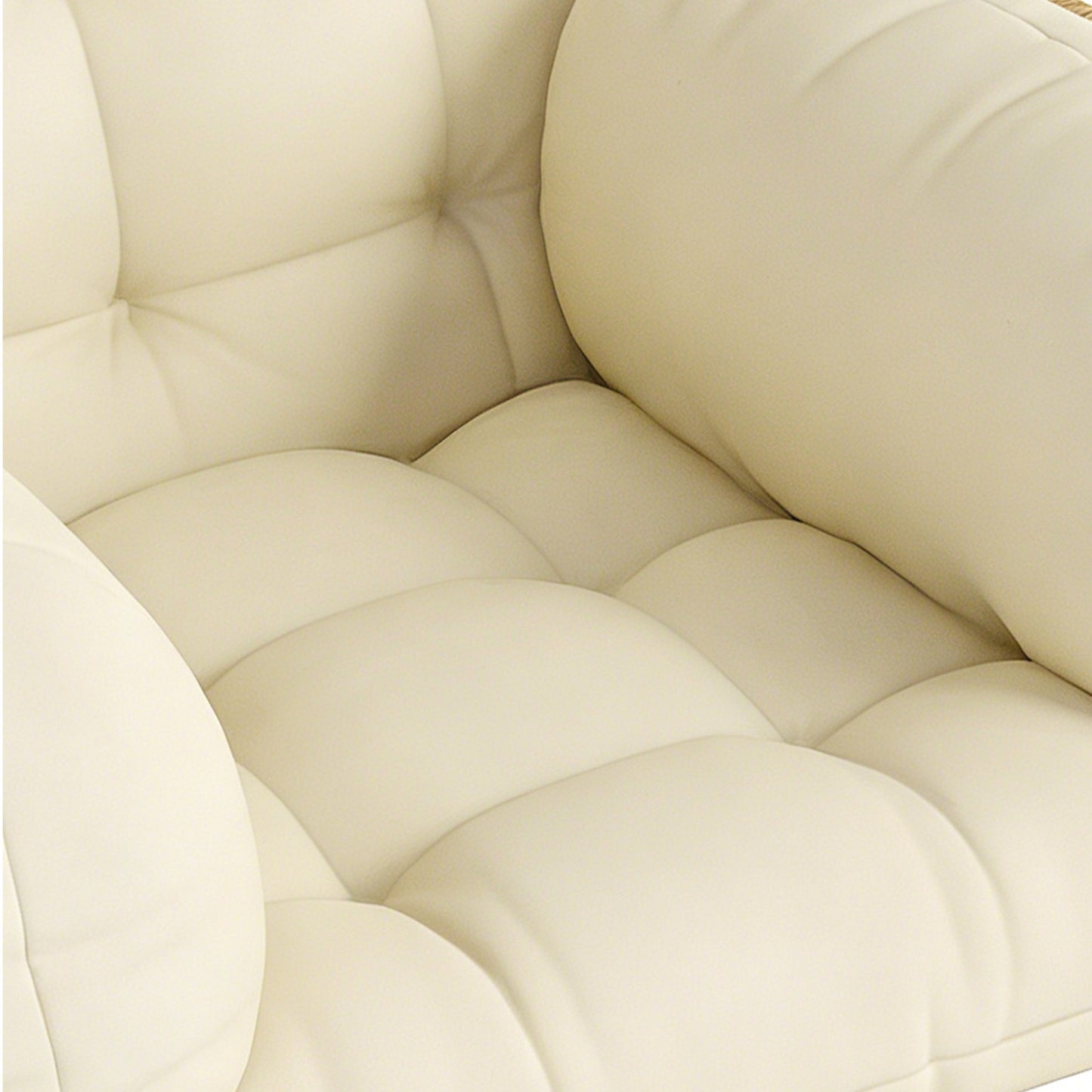 Outsunny Conjunto De Jardín Exterior De 3 Piezas 2 Sillas Con Cojines Mesa Crema_4