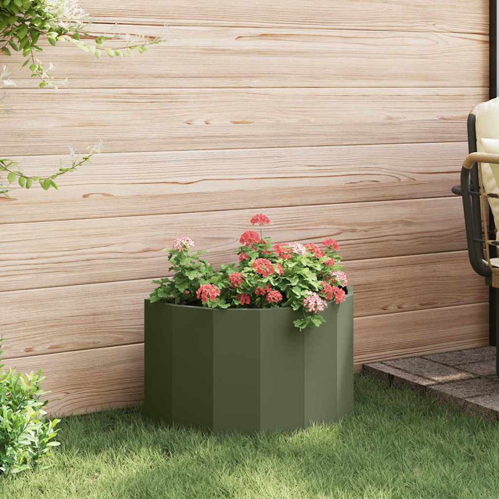 Jardinera Verde Oliva 60 X 30 X 35 Cm Acero_3