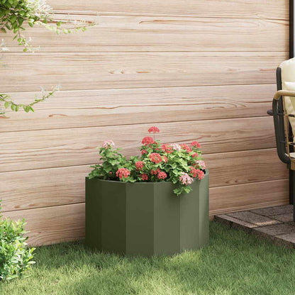 Jardinera Verde Oliva 60 X 30 X 35 Cm Acero_3