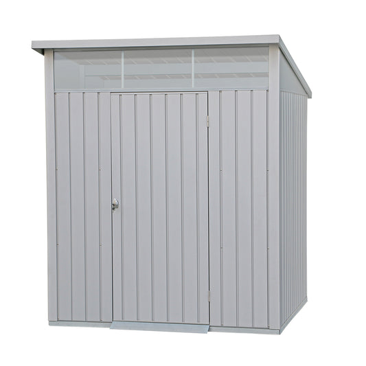 Caseta Jardín Palladium 6×5 Metal Gris Plata_0