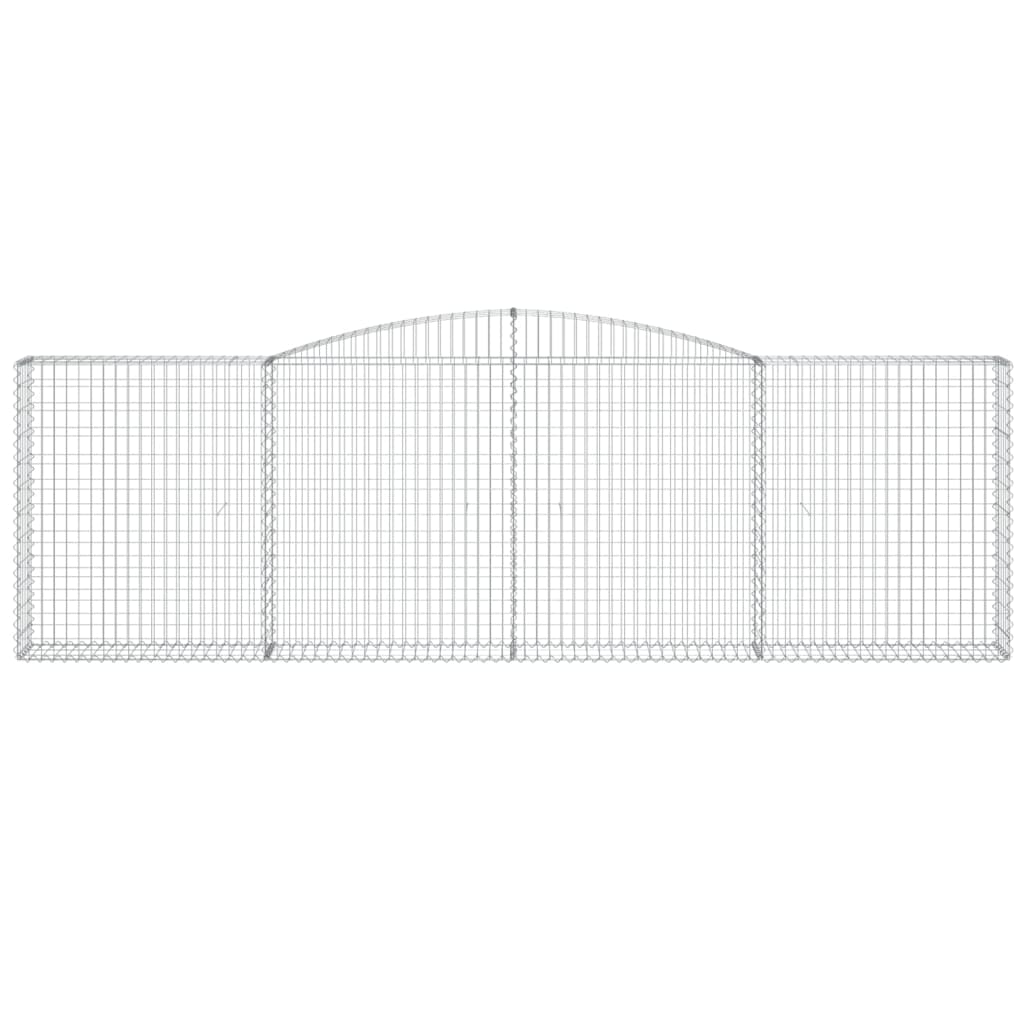 Cestas De Gaviones 2 Uds Forma De Arco Hierro 400x30x120/140cm_3