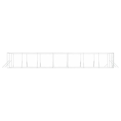 Perrera De Exterior Acero Galvanizado Plateado 6x14x2 M_5