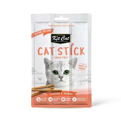 Kit Cat Cat Stick - Chicken &amp; Salmon 15 g Snack semihúmedo para gatos