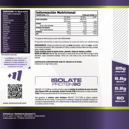 Isolate 90 Cfm - 1,8 Kg - Chocolate Blanco Con Leche Milkywhey - Aumenta La Masa Muscular - Masmusculo_5