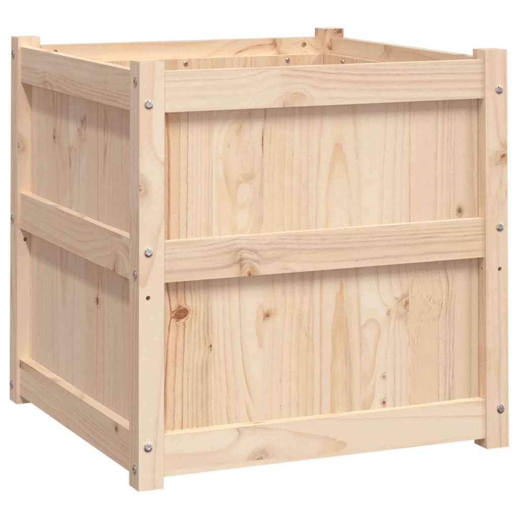 Jardinera De Madera Maciza De Pino 60x60x60 Cm_0