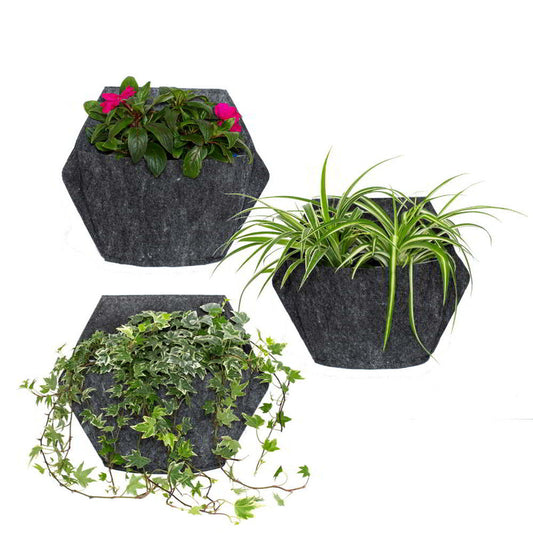 Jardín Vertical Modular Citysens Con Riego Automático De 3 Maceteros – Blanco Con Funda Téxtil Reciclada_0