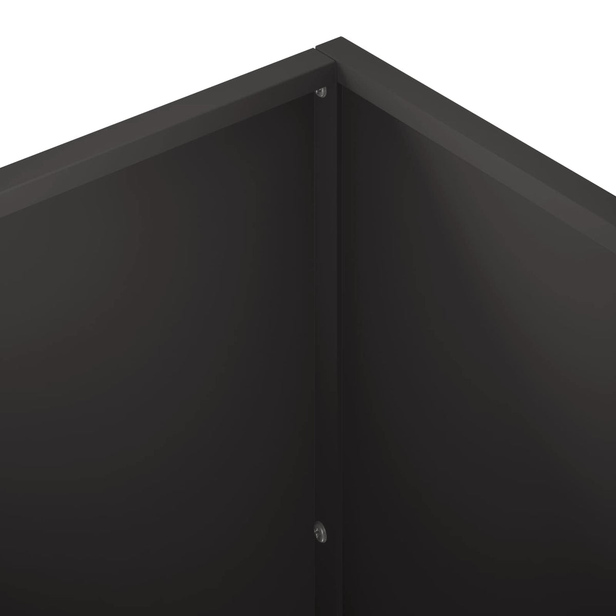 Macetero De Jardín Negro 40 X 40 X 75 Cm Acero Laminado En Frío_4