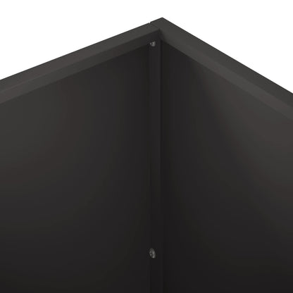 Macetero De Jardín Negro 40 X 40 X 75 Cm Acero Laminado En Frío_4