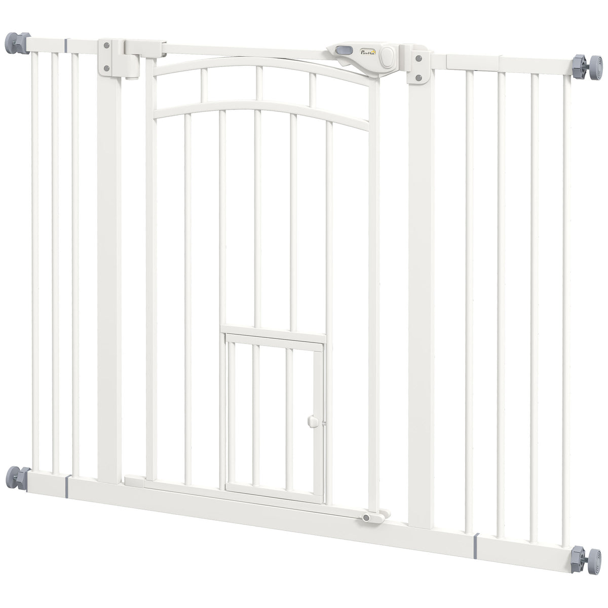 Pawhut Barrera De Seguridad Extensible Con Extensión 74-100x76 Cm Blanco_0