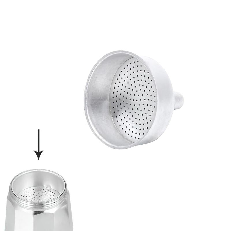 Embudo Cafetera Aluminio Classic / Inducción 2 Tazas_0