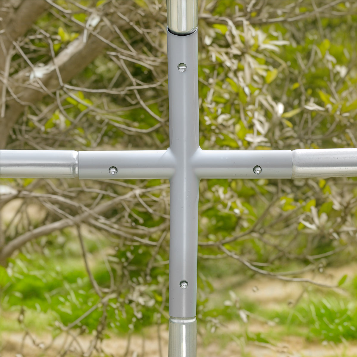 Pawhut Gallinero Para Exterior Grande De Acero Galvanizado 280x190x197 Cm Plata_4