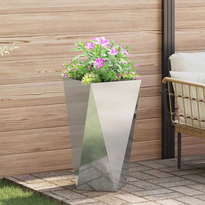 Jardinera Plateado 40 X 40 X 75 Cm Acero Galvanizado_1