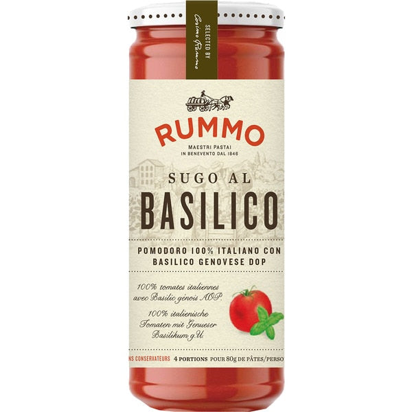 Salsa de Tomate con Albahaca Genovesa Rummo 340g