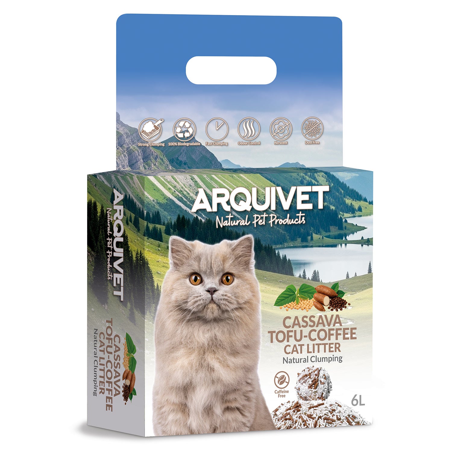 Arena de Yuca y Café para Gatos Arquivet 6L