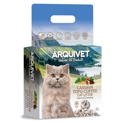 Arena de Yuca y Café para Gatos Arquivet 6L