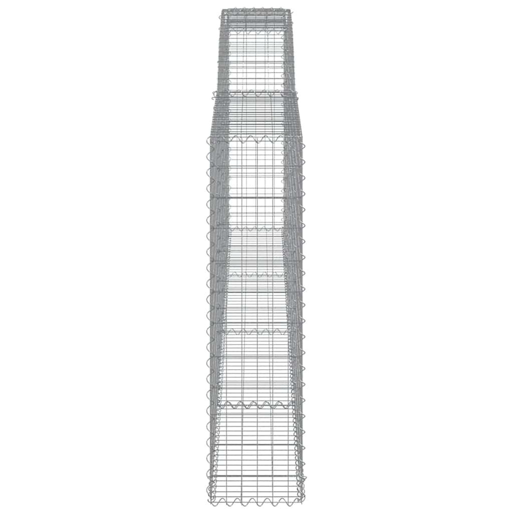 Cestas De Gaviones 9 Uds Forma De Arco Hierro 400x30x120/140 Cm_4