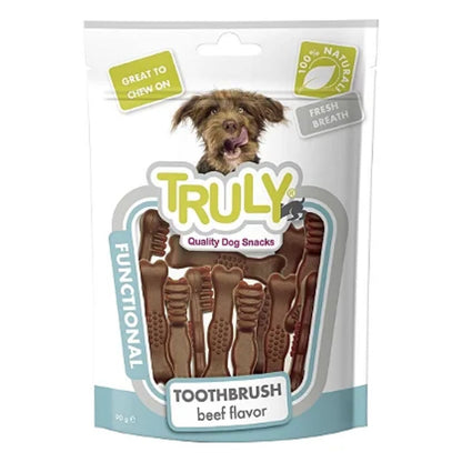 Snack Dental Para Perro Truly 12 Bolsas X 90 Gr_0