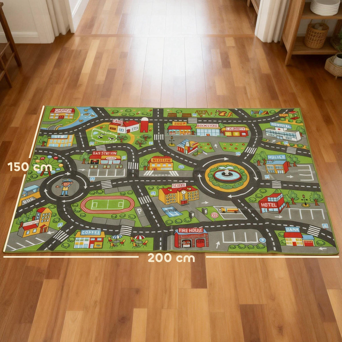 Alfombra Infantil Aiyaplay Poliéster Multicolor 200x150x0.5 Cm_2