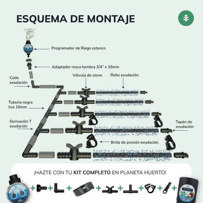 Tubería de Riego por Exudación en Rollo Agro Planeta Huerto 50 m