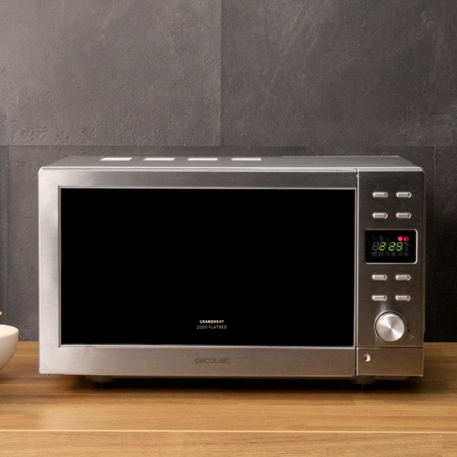 Microondas Sin Plato Digital Grandheat 2000 Flatbed Steel. 700 W En 6 Niveles, Capacidad 20 Litros, 8 Funciones Preconfiguradas, Quick Start, Tempor_1