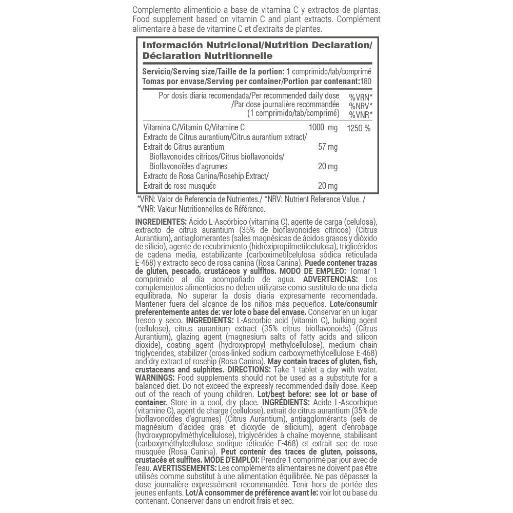 Vitamina C 1000mg - 180 Comprimidos - Potente Antioxidante - Masmusculo_4