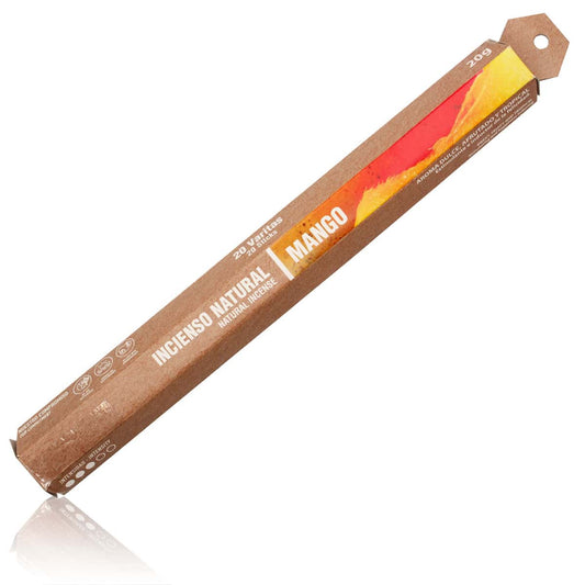 Incienso Natural Mango SYS Aromas | 20 Sticks | Aroma Tropical y Afrutado | Carbón Vegetal, Resinas y Bambú_0