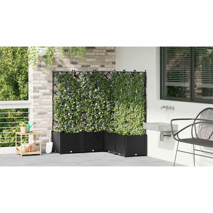 Macetero De Jardín 5 Uds. Negro 120 X 120 X 143 Cm Pp_3