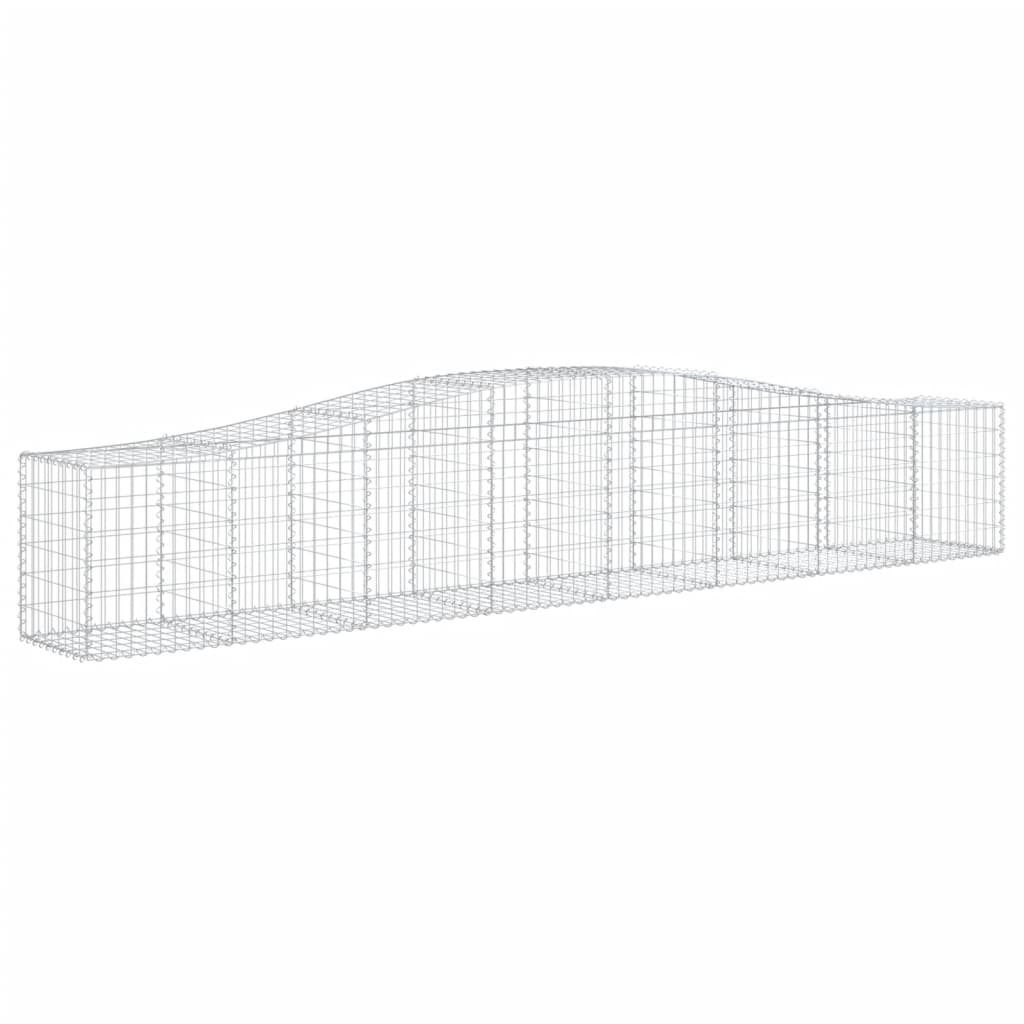 Cestas De Gaviones 15 Uds Forma De Arco Hierro 400x50x60/80 Cm_2