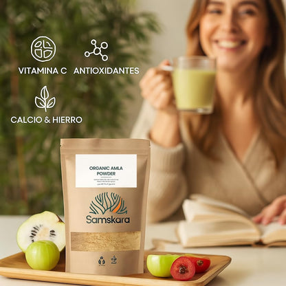 Amla En Polvo Bio | Samskara | Para Cabello Y Piel | Fuente Natural De Vitamina C, Colágeno Y Calcio - 1kg_3