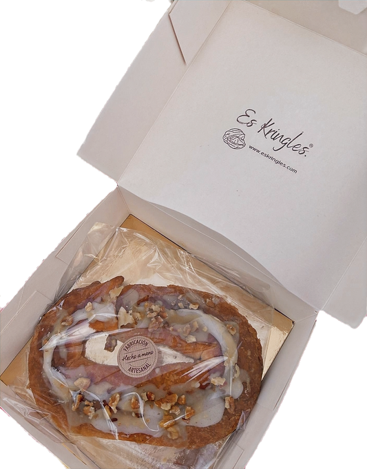 Postre de nueces kringle (Es Kringles) con caramelo a la sal y glaseado 400-425g_0