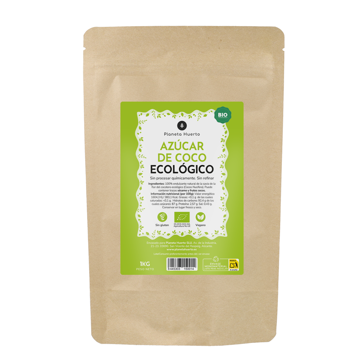 Azúcar de coco ECO Planeta Huerto 1 kg