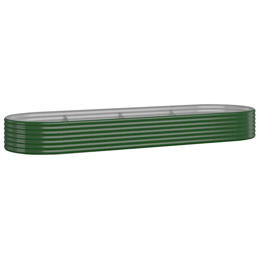 Jardinera Arriate Acero Galvanizado Verde 322x100x36 Cm_0