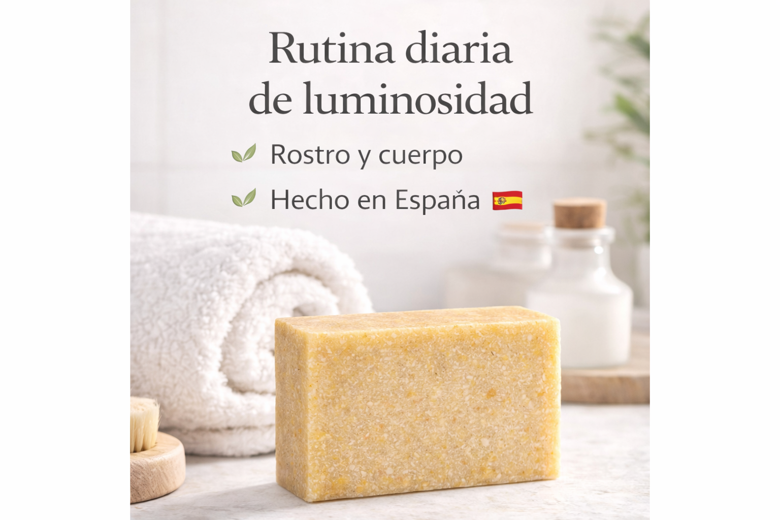 Jabón Sólido Natural con Cúrcuma y Ácido Kójico 100 g | Limpieza Iluminadora para el Rostro | M&On Naturals_3