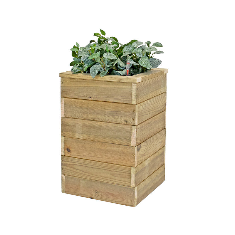 Jardinera Con Autorriego De Madera Nidum Basic Interior Y Exterior Hortalia 40x40x60 Cm_0