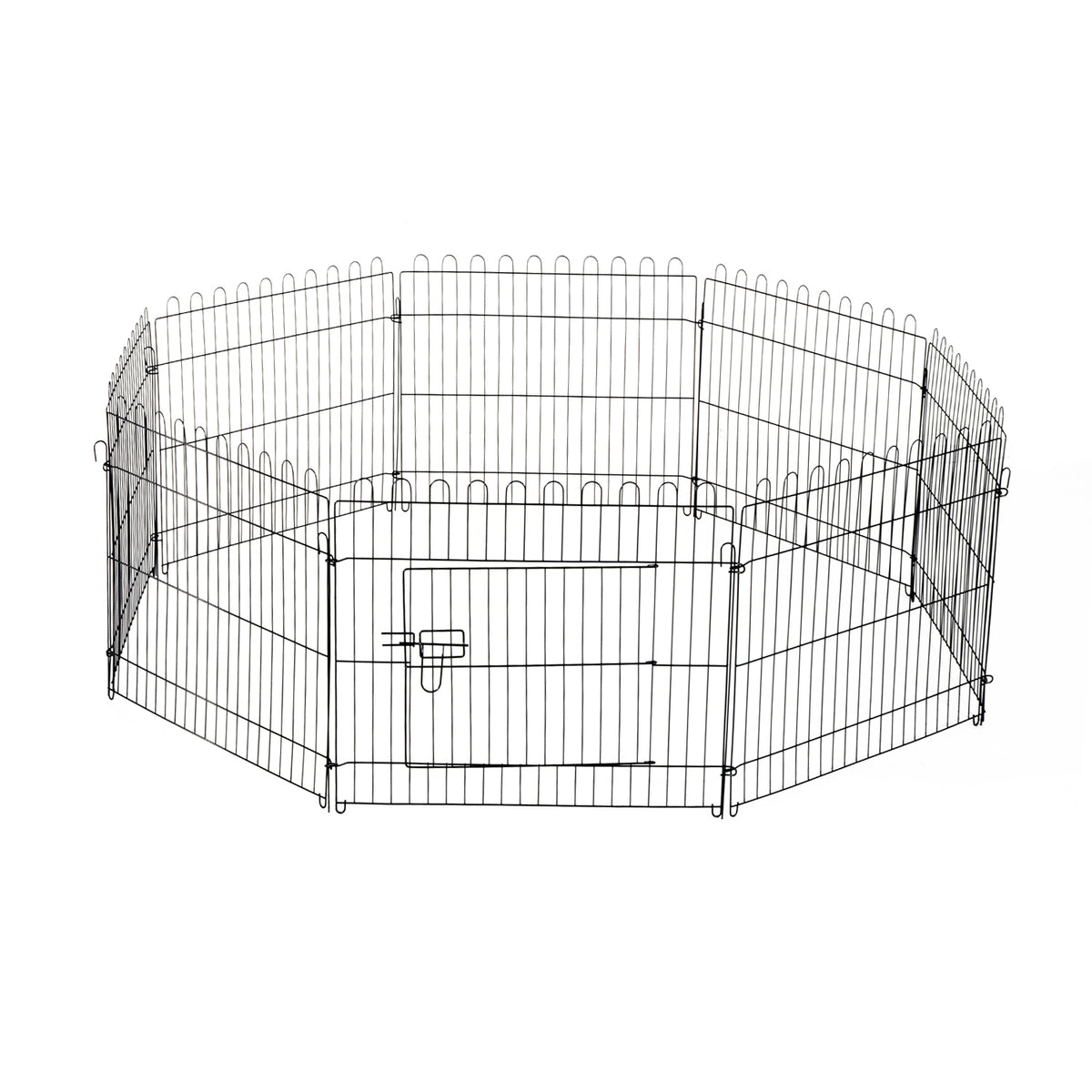 Pawhut Parque Perros Plegable Cerca Entrenamiento Mascotas 8 Vallas 71x61cm_0