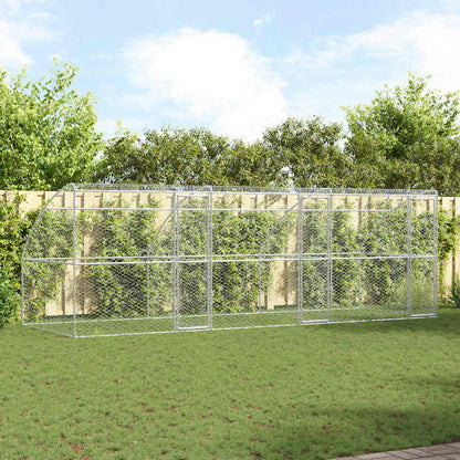 Refugio Para Perros 3 Pcs Plateado 6 X 2 X 2 M_1