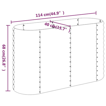Jardinera Arriate Acero Galvanizado Verde 114x40x68 Cm_5
