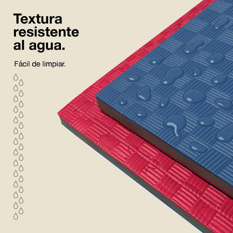 Jowy Tatami Puzzle 2,5cm 100x100cm, Pack 4 Unidades – Alta Densidad Azul/rojo_4
