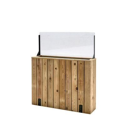 Jardinera Alta De Madera Con Anclaje Al Suelo Y Cortavientos 40 Cm 100 X 24 X 80 Cm Hortalia_1