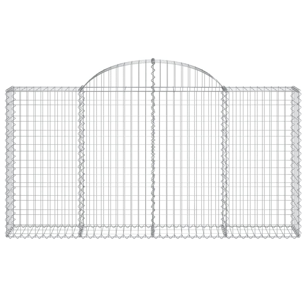 Cestas De Gaviones 2 Uds Forma De Arco Hierro 200x30x100/120 Cm_3