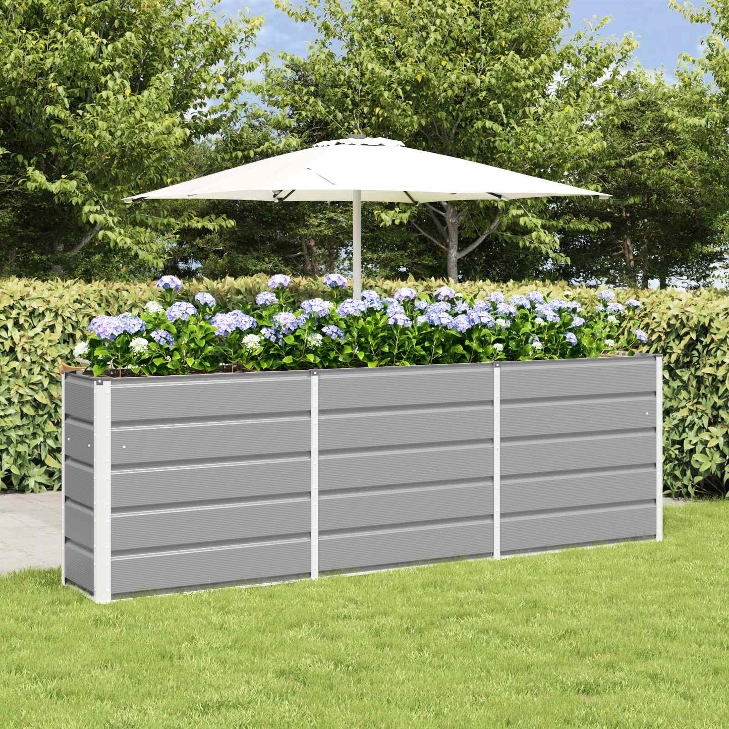 Jardinera Gris Claro 240 X 40 X 75 Cm Acero_1